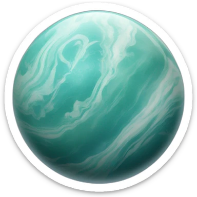 a single marble that looks like the planet neptune sticker