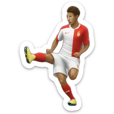 kick-off-dribble-monaco-fc-minamino sticker