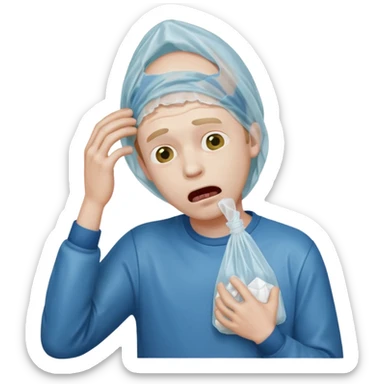 torture, man choking plastic bag sticker