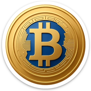Create a high quality bitcoin coin with smooth edges, polished and production-ready appearance, on a transparent background. sticker