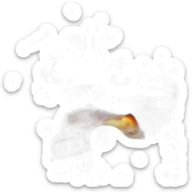 fat cat eating pizza sticker