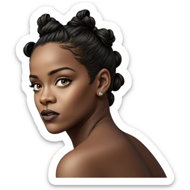 realistic portrait of girl sticker