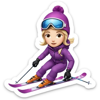 Woman Skiing Matterhorn sticker