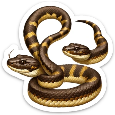 Cottonmouth water moccasin  sticker