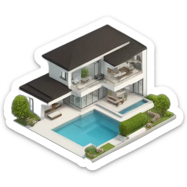 modern luxury house sticker