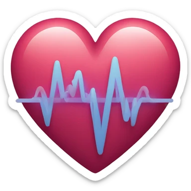 heart with heartbeat sticker