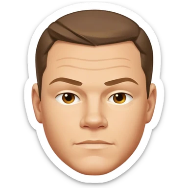 photorealistic Matt Damon character from Avatar movie sticker