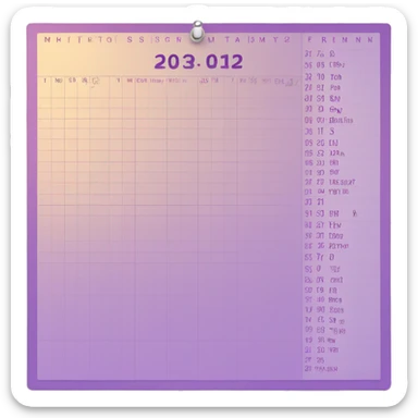 appointment calendar purple color with days sticker