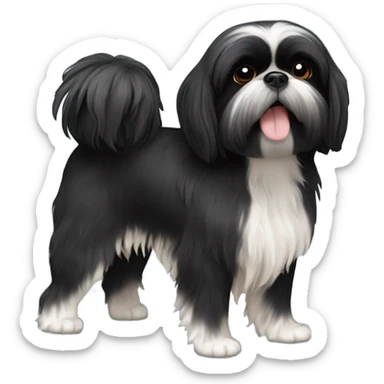 Black shih tzu sticker