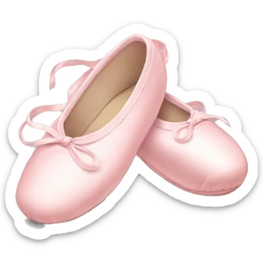 soft pink ballet shoes  sticker