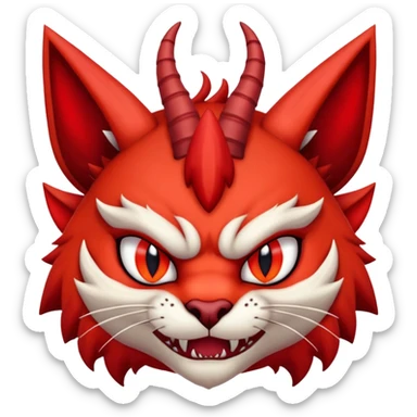 Meowster-Demon-Fakémon-Vernid-Fionbri-hybrid-creature sticker