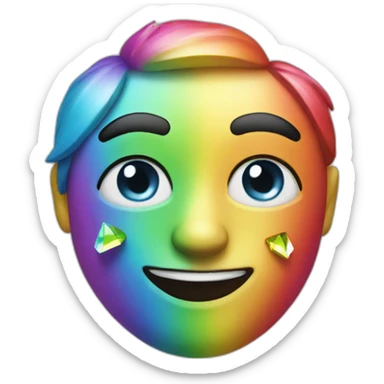 Rainbow diamondface sticker