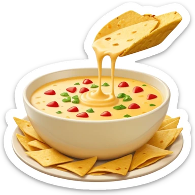 ￼ Queso eating chips ￼ sticker