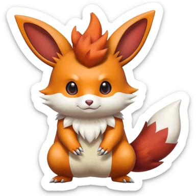 Shiny Furret-Flareon-Minccino-Zangoose-Hybrid (Full body) sticker