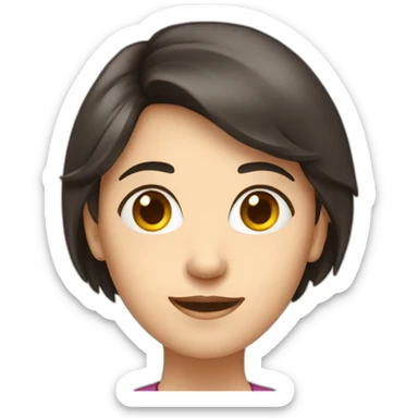female researcher with dark hair and a hearing aid sticker