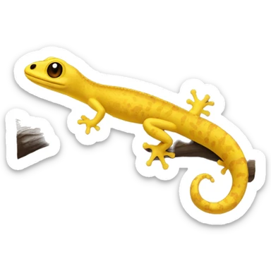 Gecko yellow with brown straips sticker
