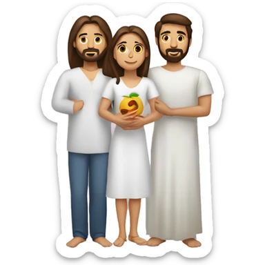 Jesús orando a un hombre y mujer sticker