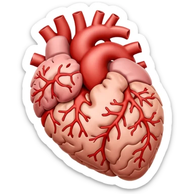 brain heart sticker