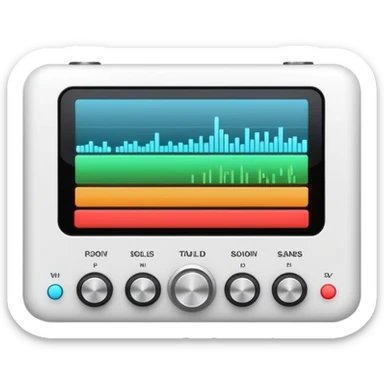 Audio equalizer interface with frequency bands and sliders sticker