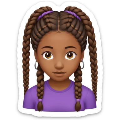 Black girl bent over sticker