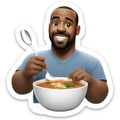 Donavan McNab eating CAMPBELL’s Chunky soup  sticker