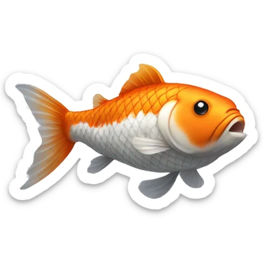 Koi fish wearing a black tutu  sticker