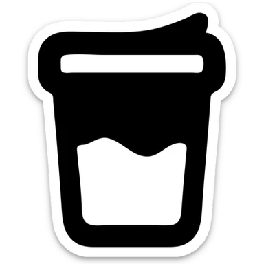 A sauce in a fast food packaging sticker