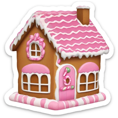 Pink gingerbread house  sticker