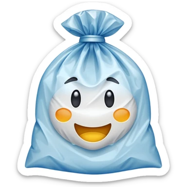 a plastic bag sticker