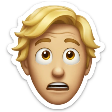 really panicked and freaked out person sticker