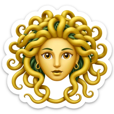 The Sicilian Medusa in gold sticker