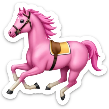 Pink pony racing sticker