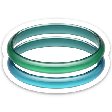  Glass green blue Bangles emoji sticker