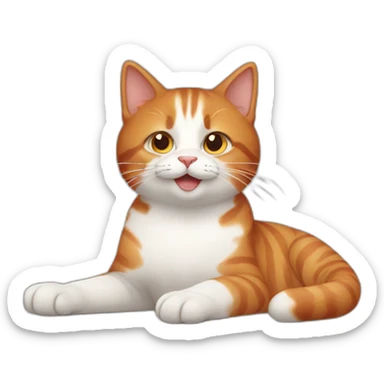 cat with red hair sticker