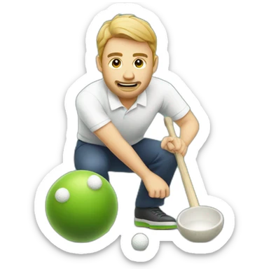 emoji of man playing lawn bowls sticker