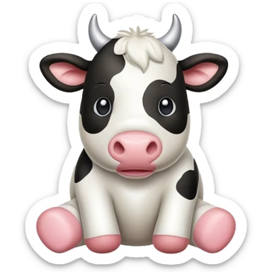 Stuffed animal cow  sticker