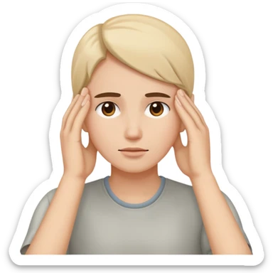 Face what the hand on the forehead sticker