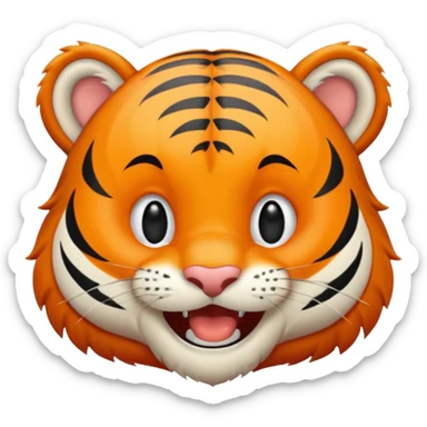 Cute tiger laughing sticker