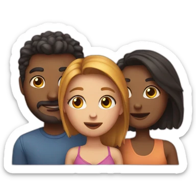 Two couples playing alias sticker