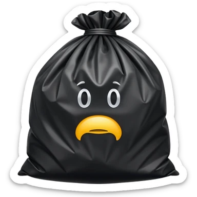 trash bag with nothin on it, just the plain trash bag sticker