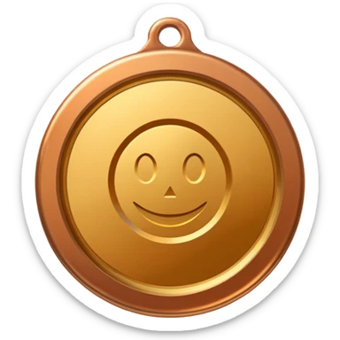 gold medal with no engraved on it sticker