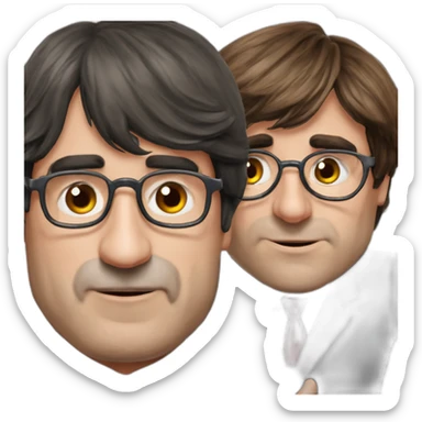 Sánchez president besando a Carles puigdemont sticker