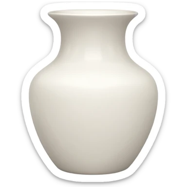 vaso branco sem flores sticker