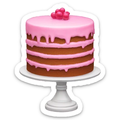 Pink cake sticker