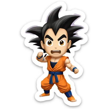 sang goku kamehameha sticker