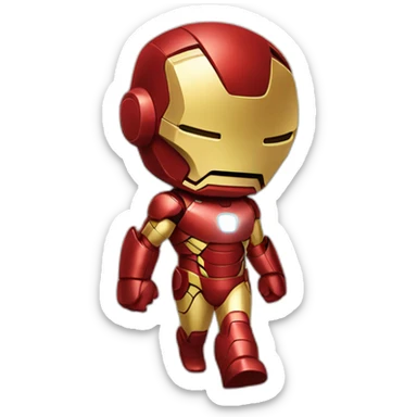 Iron Man with swimsuits going to the beach sticker
