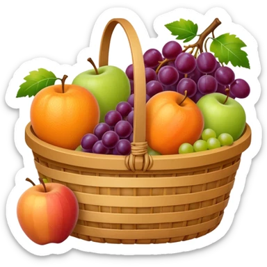 fruits in basket sticker