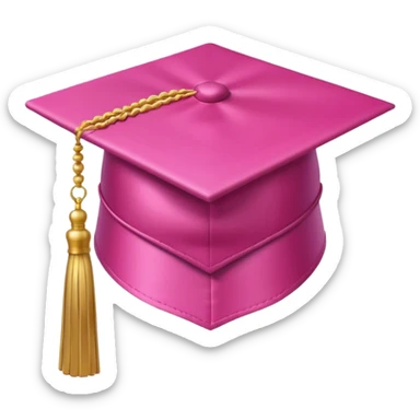 pink graduation hat sticker