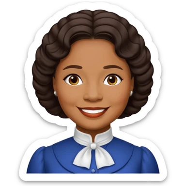 Madam C.J. Walker with dark brown hair sticker