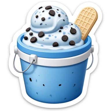 Bucket Blue cookies and cream ice cream sticker